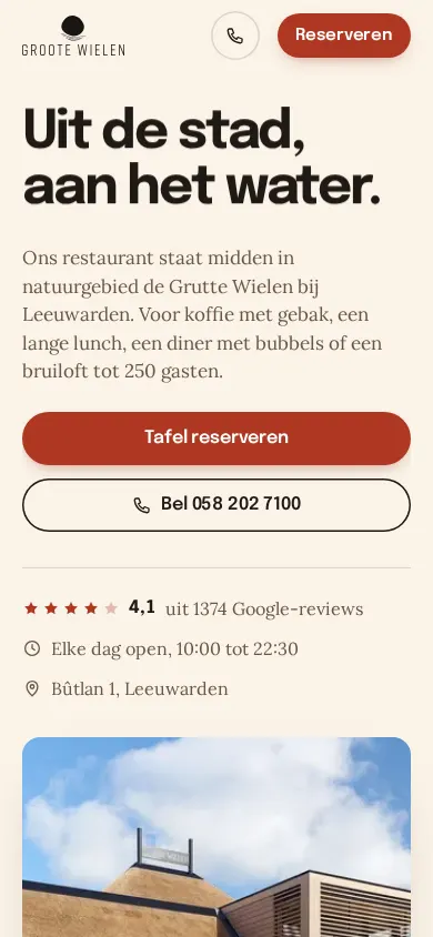 Richting A op een telefoon