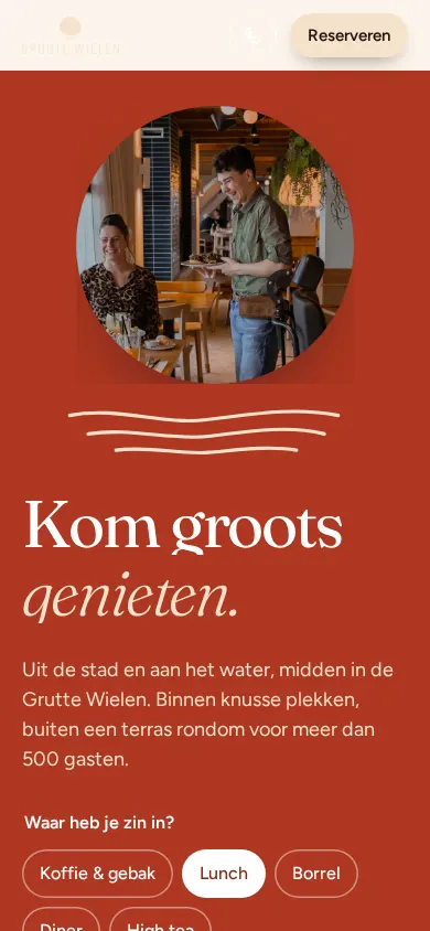 Richting B op een telefoon